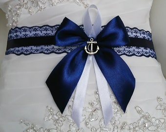 Bridal belt bridal sash maritime nautical anchor