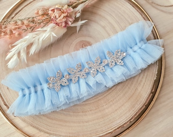 Garter blue tulle