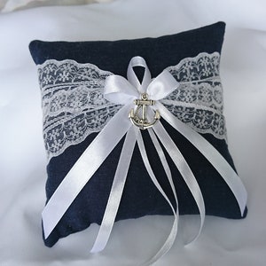 Ring cushion anchor maritime nautical wedding