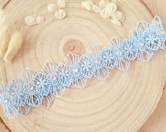 Magie de dentelle de jarretière de mariée, quelque chose de bleu, bijoux de mariée, accessoires mariée, lingerie de mariée