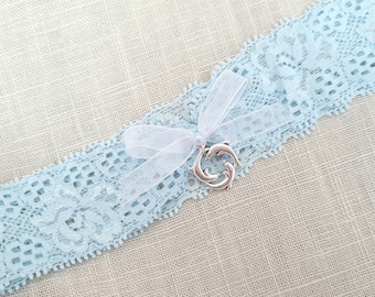 Strumpfband Hochzeit,  Brautstrumpfband mit Anhänger nach Wahl, Brautschmuck Accessoires,  Brautdessous