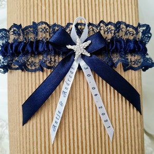 Garter with starfish maritime nautical