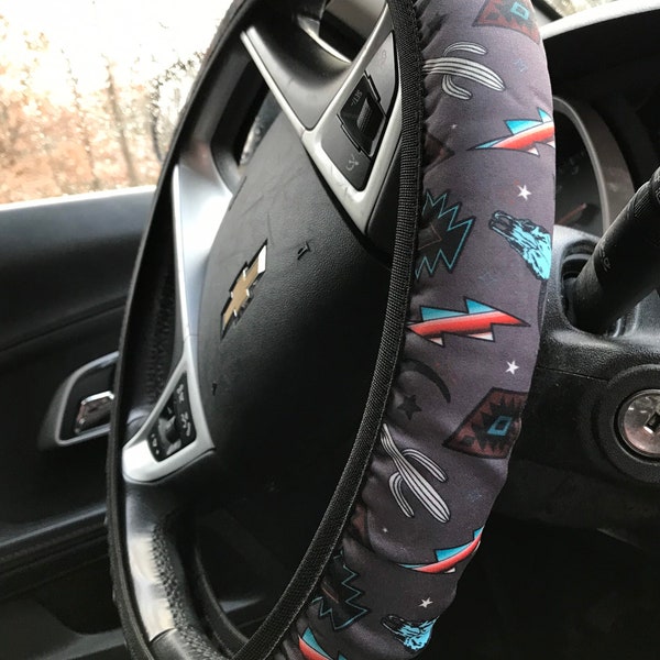 Leather Steering Wheel Cover Western Etsy