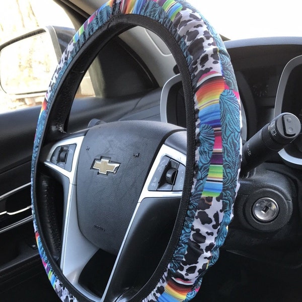 Leather Western Steering Wheel Cover Etsy