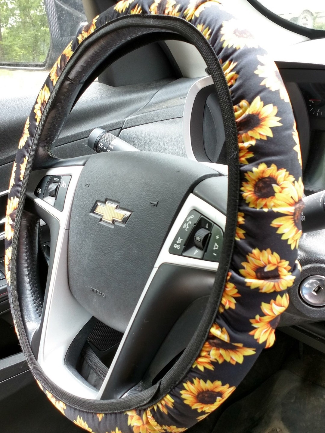 Sunflower steering wheel cover discount