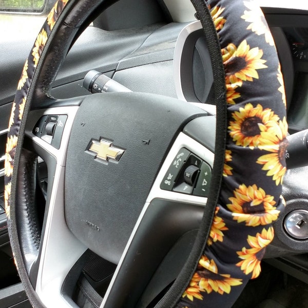 Sunflower Steering Wheel Cover