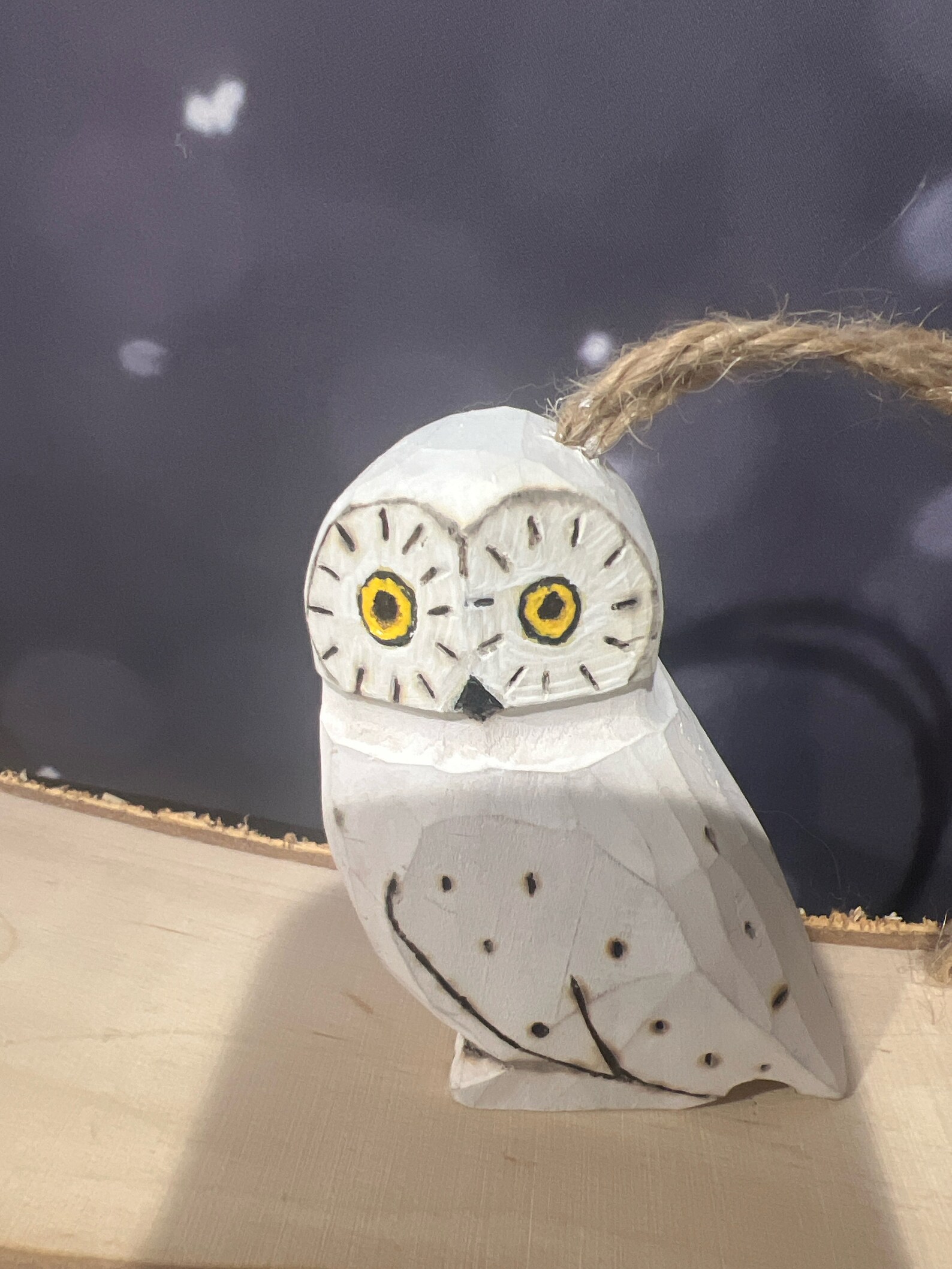 Snowy owl ornament