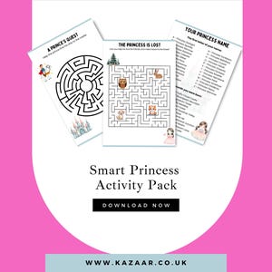 Smart Princess Activity Pack – A Magical Adventure of Games, Mazes & Storytelling!