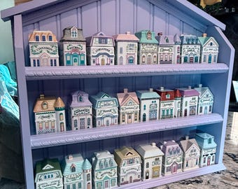 Spice rack/shelf designed to hold and display the Lenox Spice Village