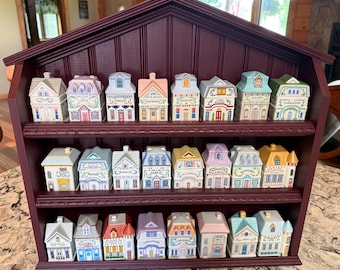 Spice rack/shelf designed to hold and display the Lenox Spice Village