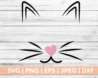 Download Cat Face Svg Etsy