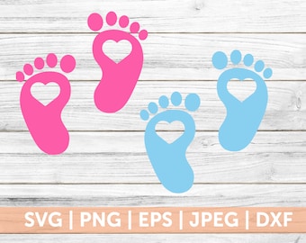 Download Free Baby Feet Heart Etsy SVG Cut Files