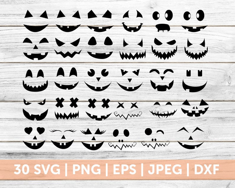 Download Pumpkin Face Cut Files Halloween Clipart Jack O Lantern Svg Pumpkin Face Svg Bundle Halloween File For Cricut Halloween Svg Fall Svg Clip Art Art Collectibles Kientructhanhdat Com