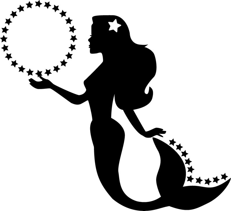 Download Clip Art Mermaid Cut File Mermaid Monogram Svg Mermaid Svg Star Circle Files For Cricut Under The Sea Svg Circle Monogram Svg Instant Download Art Collectibles