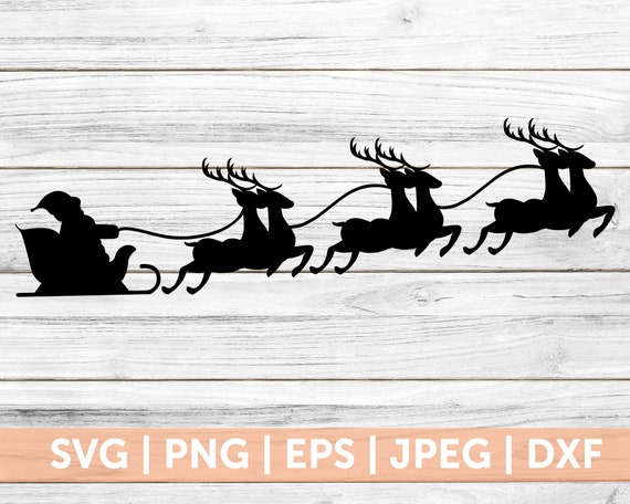 Download Santa Claus On Sleigh Svg Christmas Sled Reindeer Svg Santa Etsy 3D SVG Files Ideas | SVG, Paper Crafts, SVG File