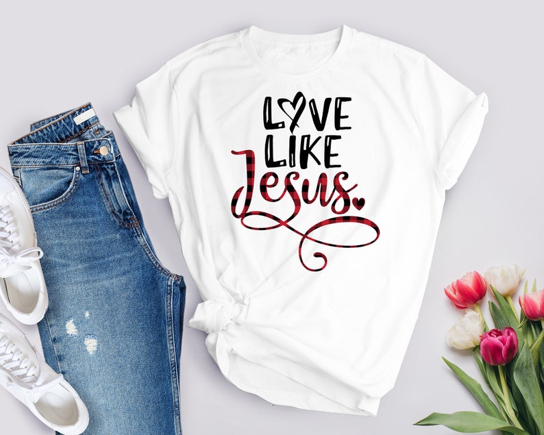 Download Love Like Jesus Svg Love Like Jesus Buffalo Plaid Svg Etsy