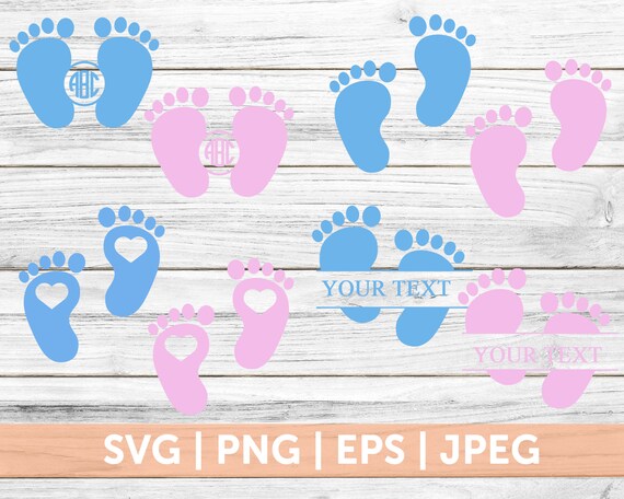 Download Free Baby Feet Monogram Svg Newborn Svg Baby Foot Svg Baby Feet Etsy SVG Cut Files