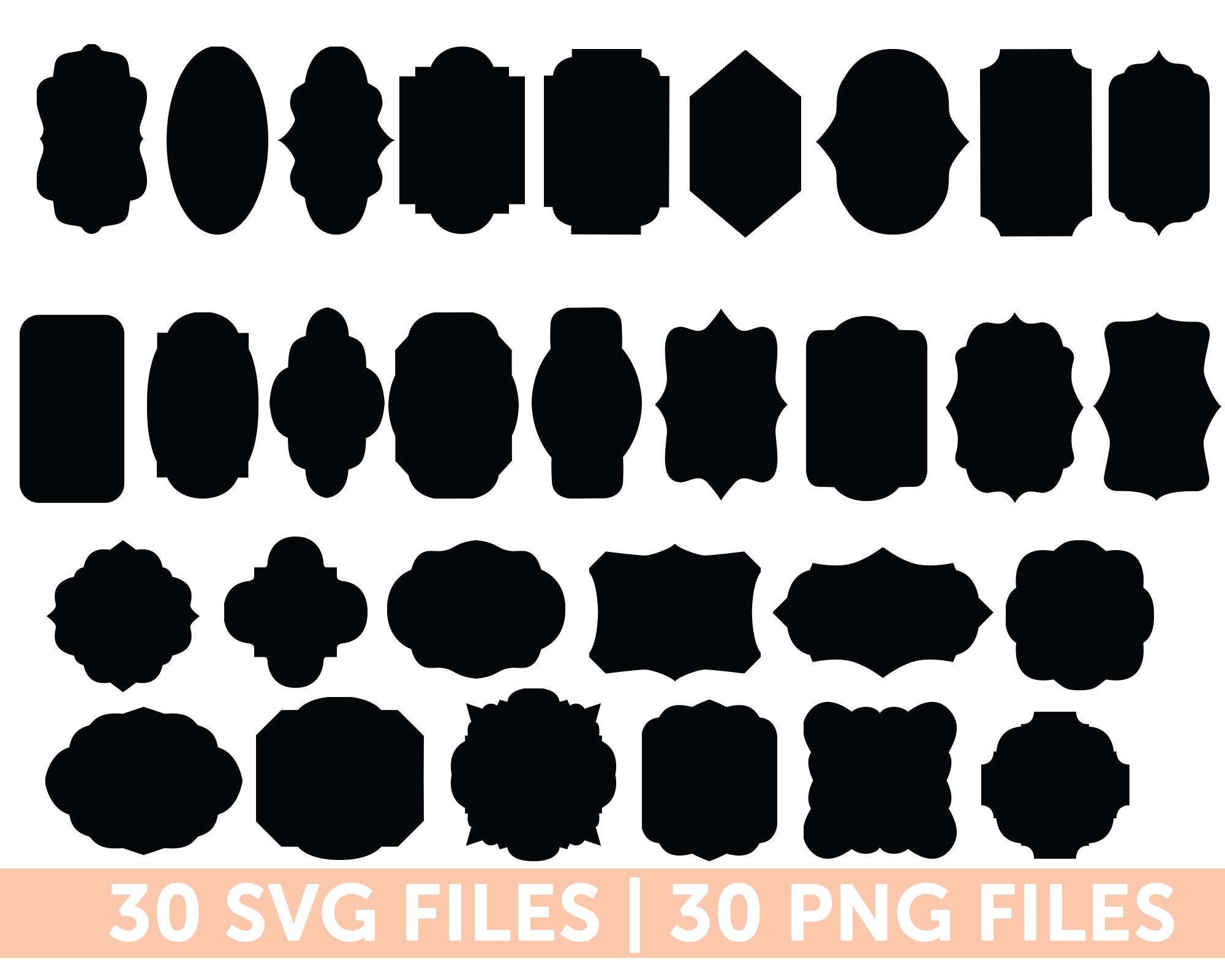 Download Frame svg Tag Shapes svg Frame SVG Files for Cricut Tags ...