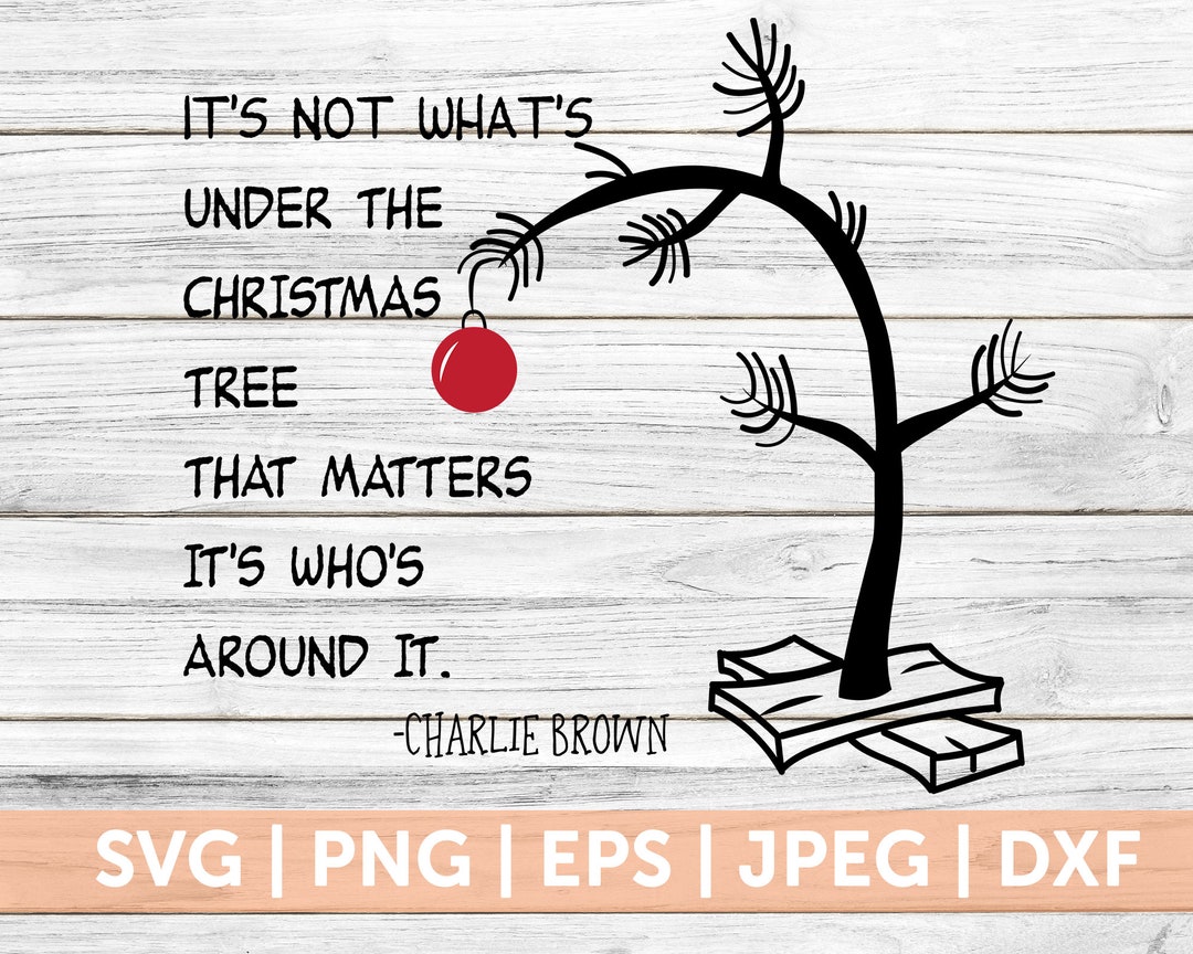 Charlie Brown Christmas Tree Svg, Merry Christmas SVG, Christmas Tree