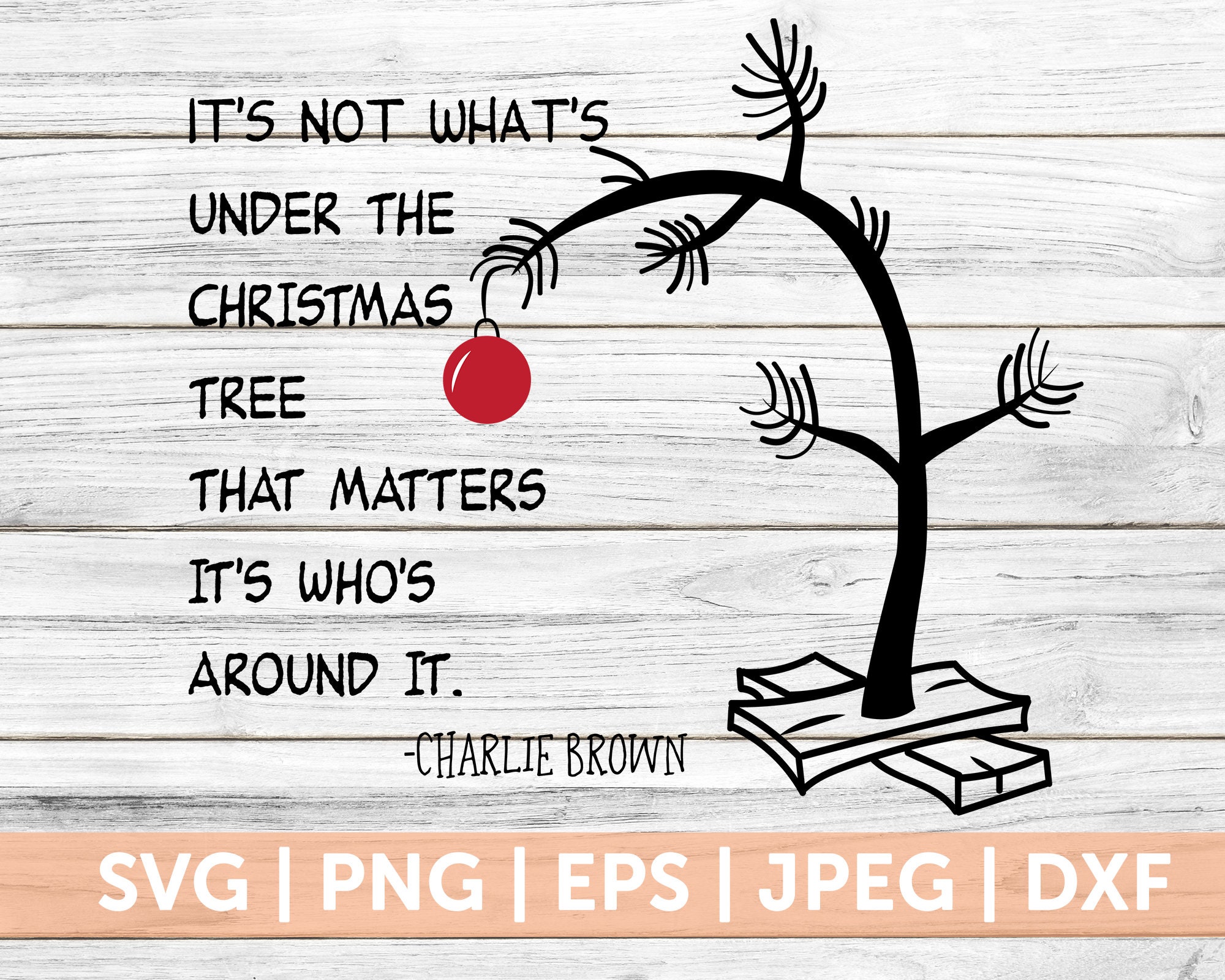 Charlie Brown Christmas Tree Svg Merry Christmas SVG - Etsy Canada