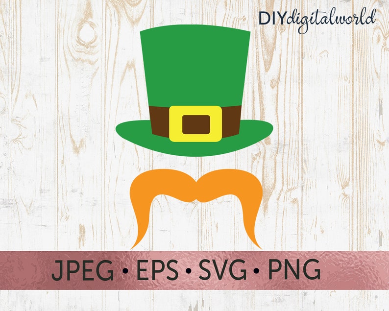 Saint Patricks Day Svg Shamrock Svg St Top Hat and Mustache svg St Patrick svg Files for Cricut Leprechaun svg Patrick/'s Day svg