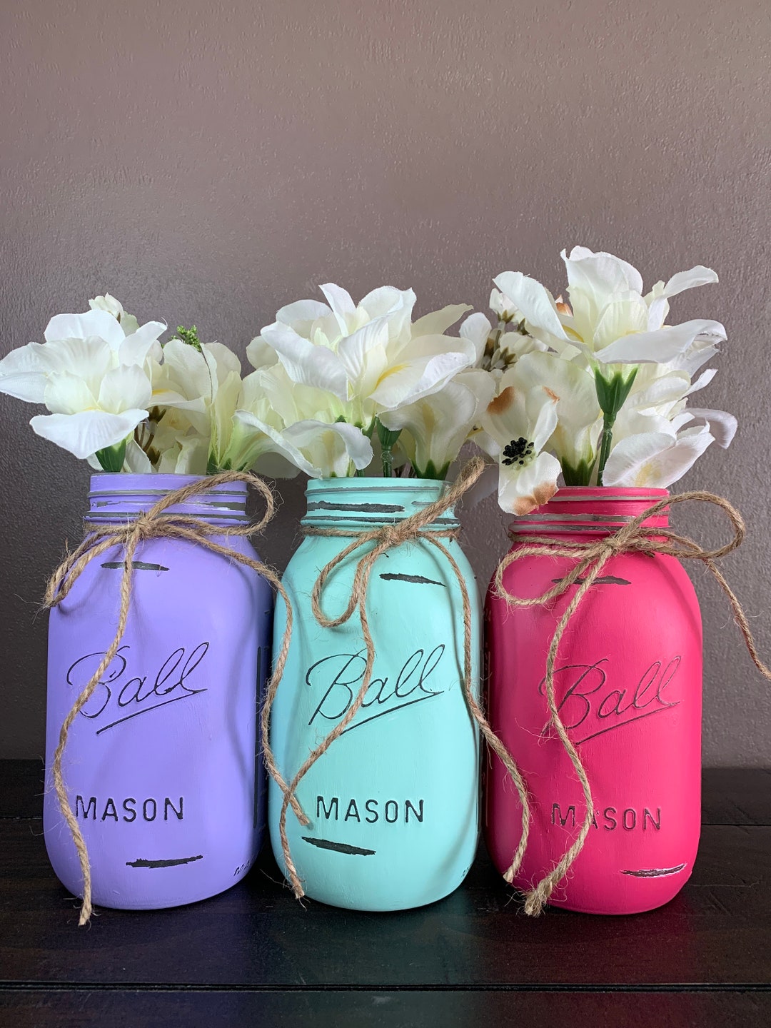 set-of-3-quart-size-painted-and-distressed-mason-jars-etsy