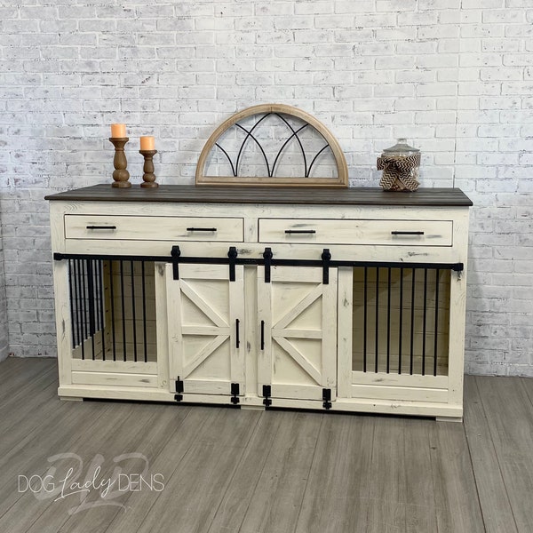 Triple Dog Crate Etsy