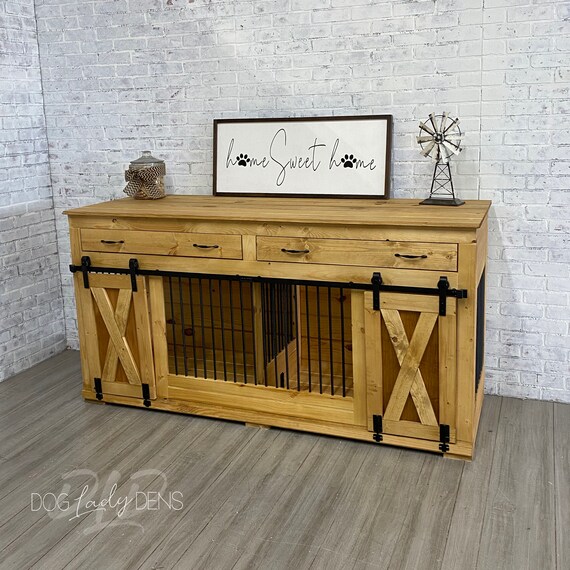 Triple dog crate best sale furniture