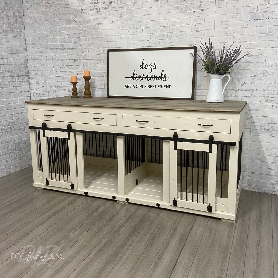Curated visual reference: Luxury Dog Crate Furniture Adjustable Wood Dog Crates DIY Plans Photo Inspiration