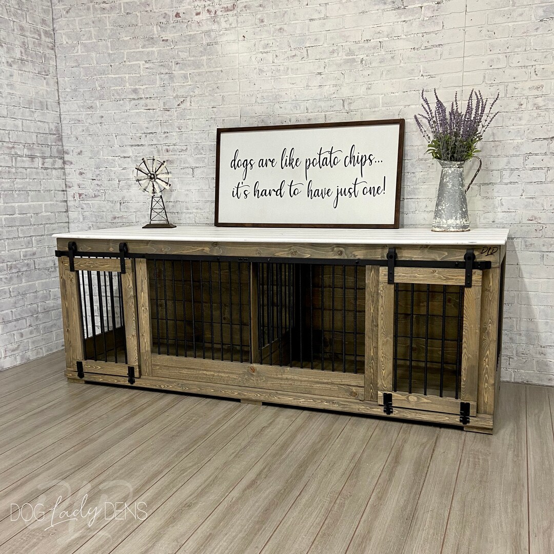 Picture of Luxury Dog Crate Furniture / Adjustable Wood Dog Crates / DIY Plans ...