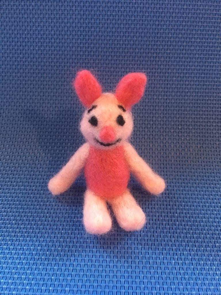 Needle felted Piglet, Disney Winnie the Pooh character