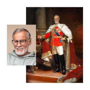 Custom Royal Portrait from Photo, Renaissance Portrait, Historical Portrait, Royal Portrait, Human Portrait, Custom Men Portrait digital