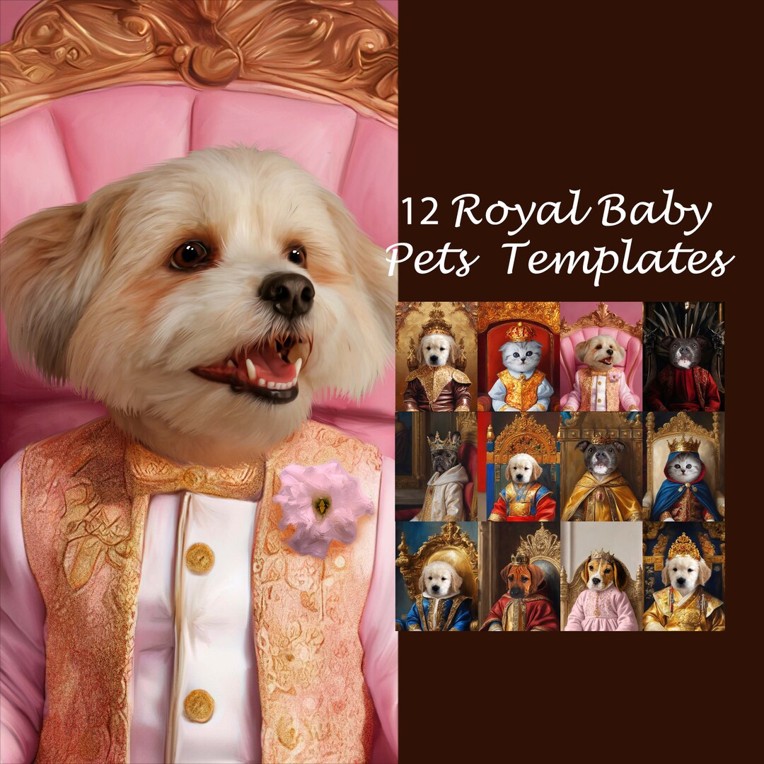 Royal Pet Portrait Template Freenull