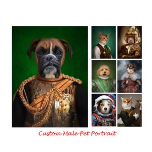 Custom Renaissance Pet Portrait: Royal Animal Art (Digital)