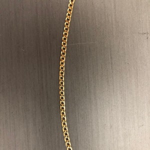 22” Gold Stainless Steel cubed link chain
