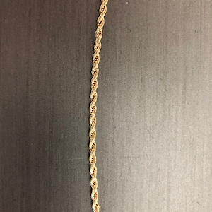 22” Gold Stainless Steel Rope Chain