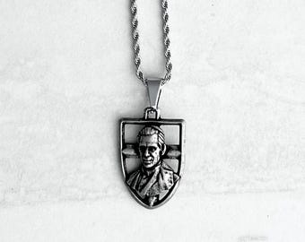 Fulton Sheen Pendant Necklace Archbishop Fulton J Sheen Catholic Handmade Jewelry Catholic Gifts by In Via