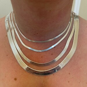 Sterling silver hotsell herringbone choker