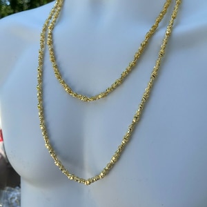 Colar masculino exclusivo feito à mão de ouro sobre prata esterlina 925 com corrente de pepita de 5,5 mm, comprimentos de 18" a 30" disponíveis