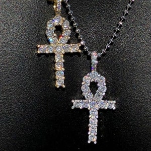 Iced out ankh pendant top