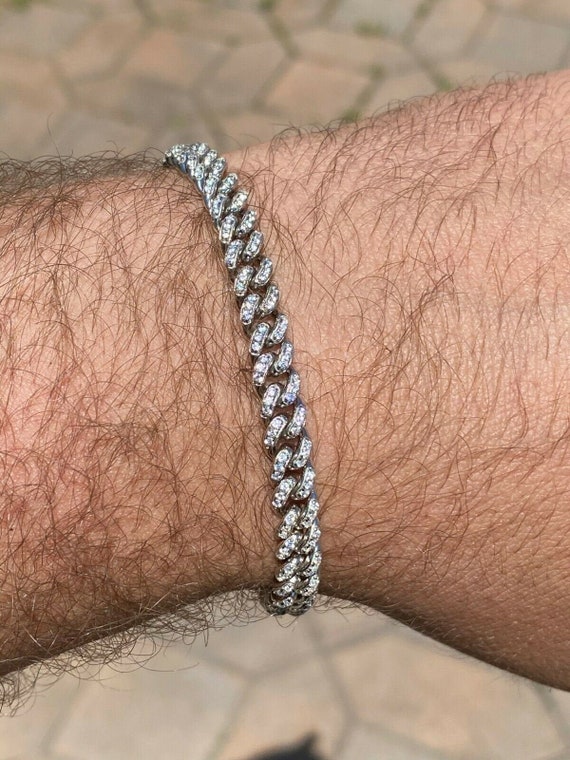 12MM Premium Iced Out White Gold Miami Cuban Bracelet– Jewellerykings
