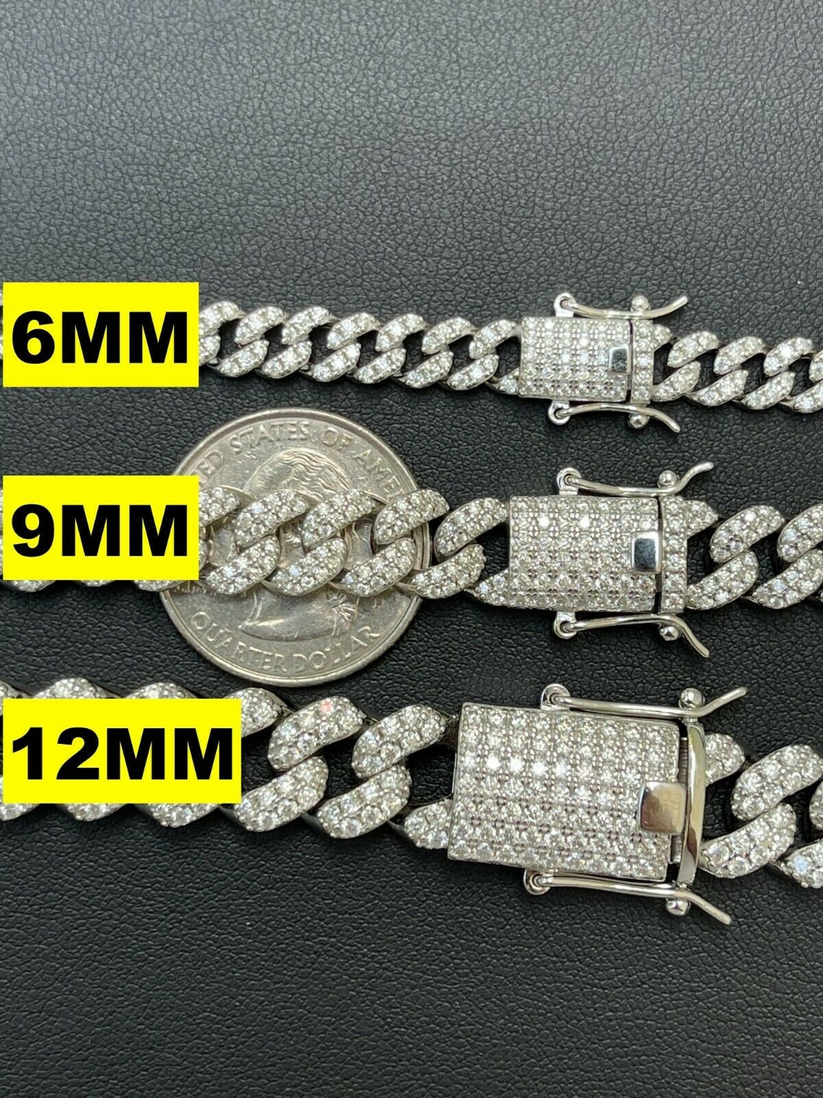 VVSモアサナイト スタッズ マイアミ キューバンチェーン 楽天市場】モアサナイト .925Silver 12mm ／50cm