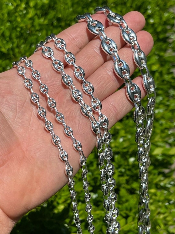 Chunky Silver Chain Link Necklace Statement Necklace -   Chain link  necklace silver, Chain link necklace, Chunky chain necklaces