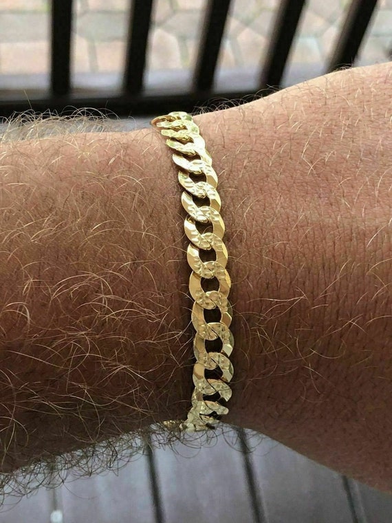 8mm CUBAN LINK BRACELET - 14k GOLD