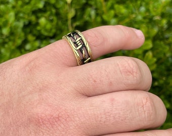 Men's Real Solid 925 Sterling Silver Oxidized Rhodium