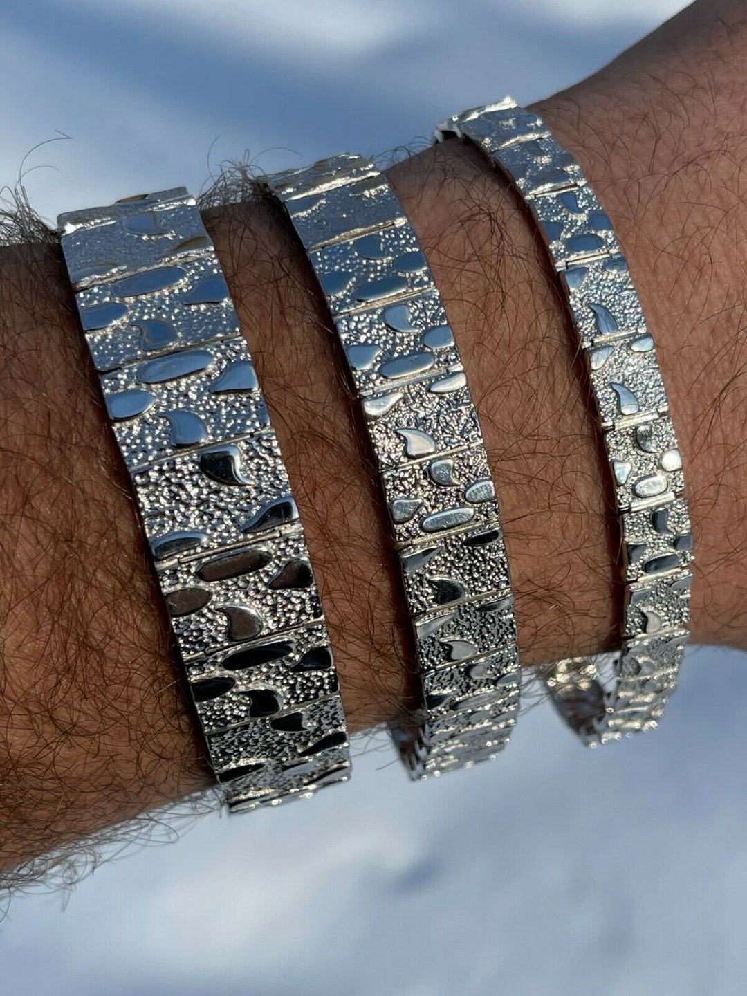 Silver nugget best sale bracelet