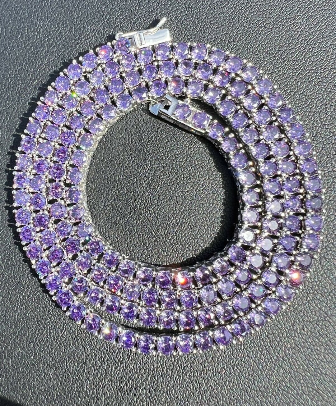 【BLACKPURPLE】24SS★ Montero Chain Necklace Men's Twotone Interlocked Link 22