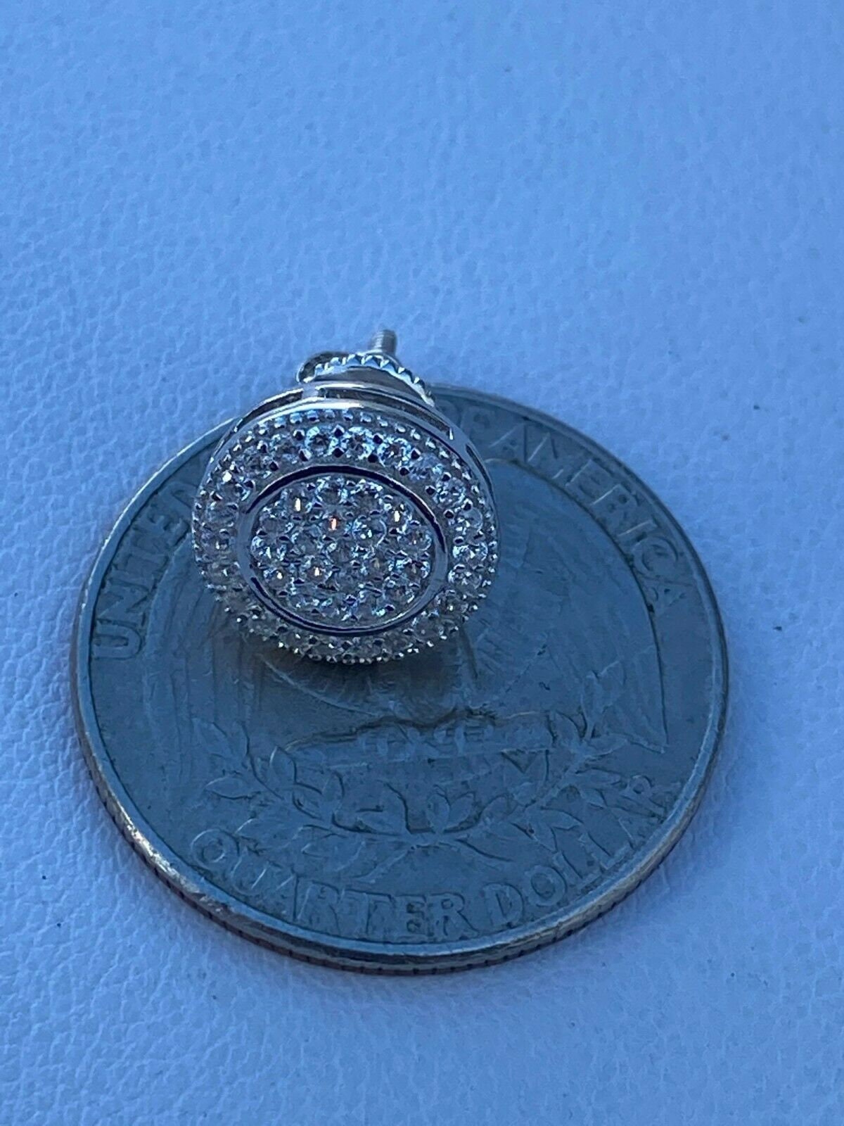 Orecchini Hip Hop Ghiacciati Da Uomo Ghiacciato - 925 Argento Sterling - Foto 3