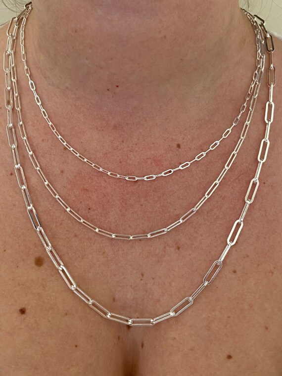 Women 925 Silver "O" RING Chain Necklace 2.5mm Jewelry findings Women 925 Silver "O" RING Chain Necklace 2.5mm Jewelry findings