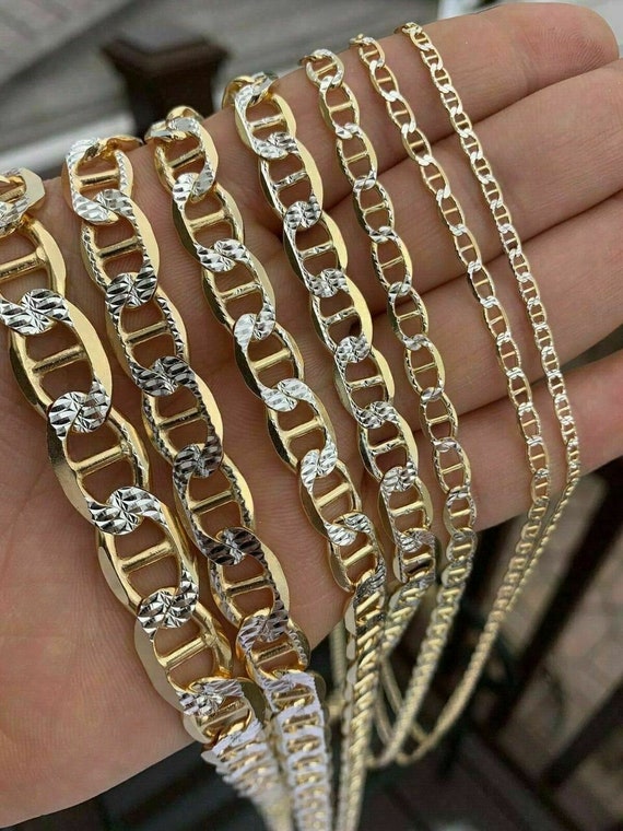 18K Gold Plated Sterling Silver Rope Chain Bracelet – 2.5mm Diamond Cut, Unisex Gift - View #9